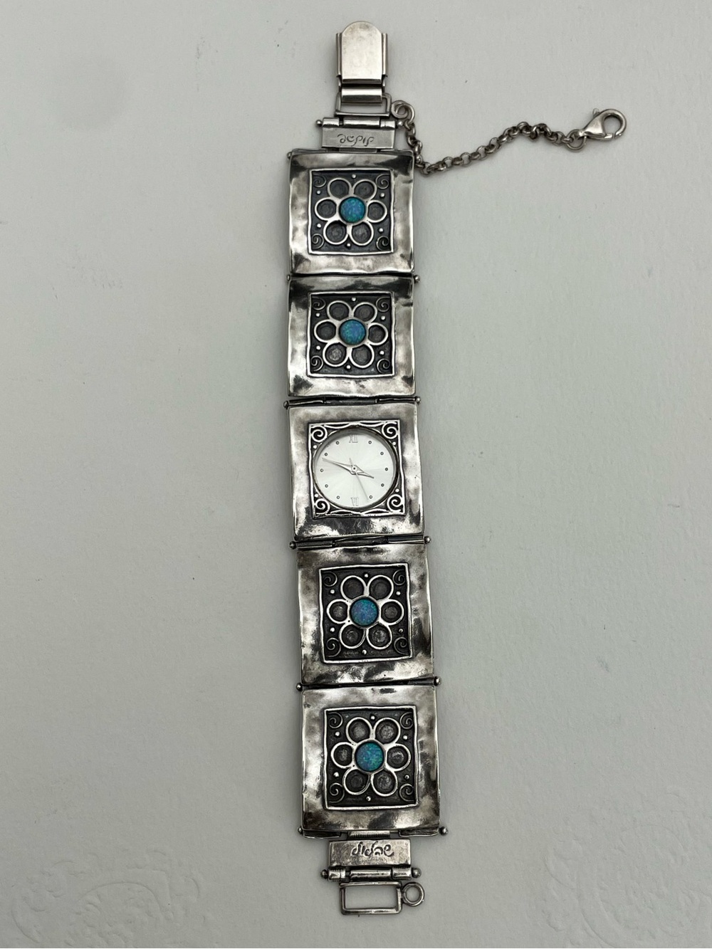 Vintage Shablool Didae 925 Chunky Bracelet Watch, Hallmarked
